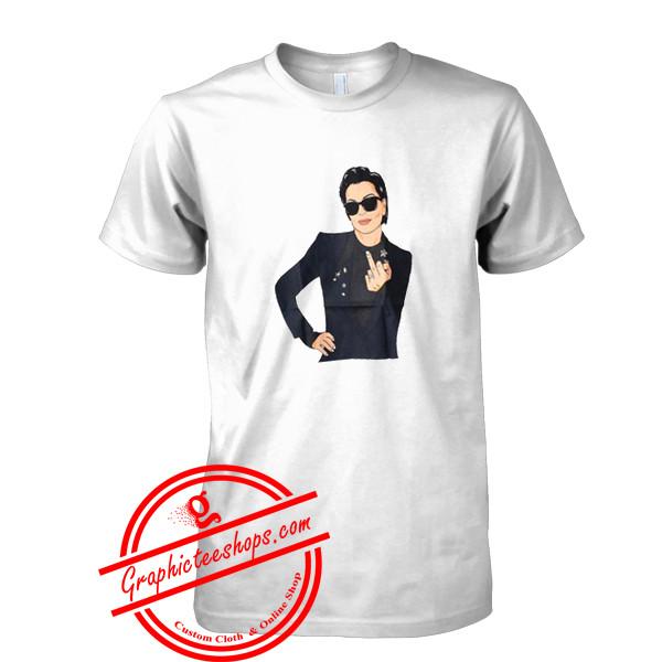 kris jenner flipping off shirt